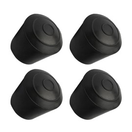 METALLIXITY Chair Leg Tips Caps (16mm 5/8 Inch) 4Pcs, Round Rubber Chair Leg Caps Floor Protectors - for Furniture Chair Table Legs, Black