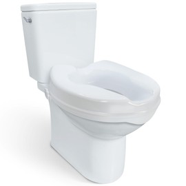 Carex Toilet Seat Riser, Elongated Raised Toilet Seat Adds 2.5 inches to Toilet Height, 300 Pound Weight Capacity Toilet Riser