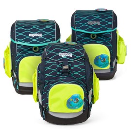 Ergobag Safety Set with Side Pockets 3-Piece Pack/Cubo/Cubo Light, yellow