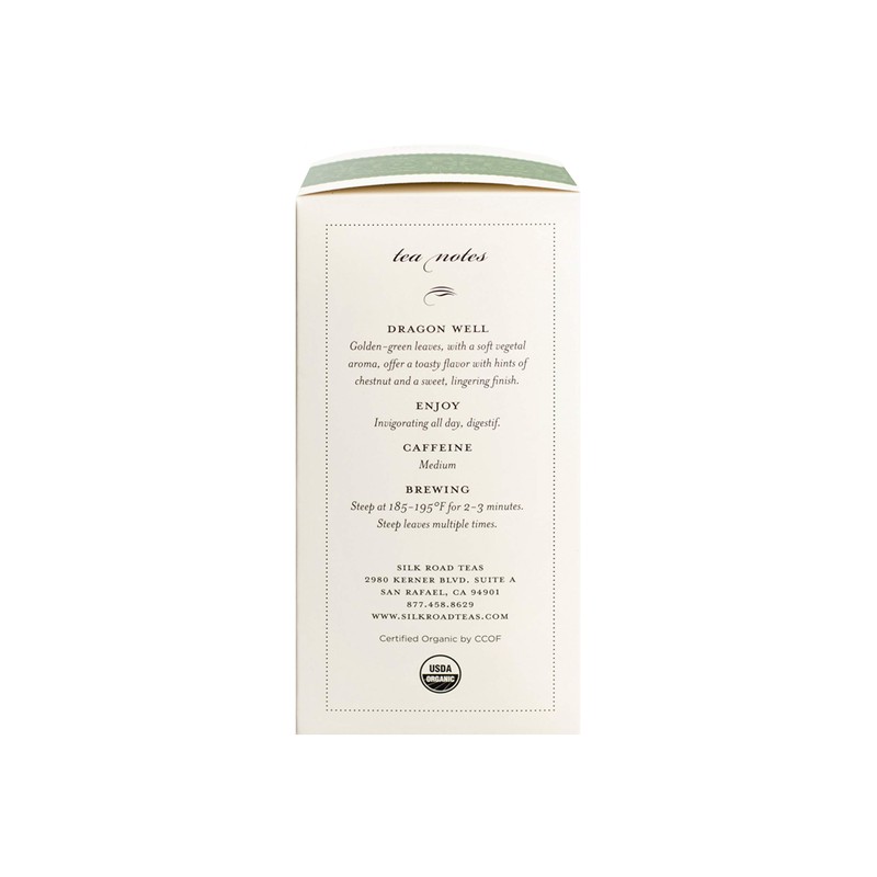 Silk Road Organic Fair Trade Dragon Well Green Tea, 15
