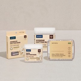 MotherKay 레이온 건티슈 15매 증정 신생아유아 면봉 4종 세트(100P+300P+50P+320P) Rayon Gun Tissue 15 Sheets Gift Newborn Infant Cotton Swab 4-Set (100P+300P+50P+320P)