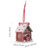 Toddmomy Christmas Gingerbread House Ornaments Resin Christmas Hanging Ornaments for