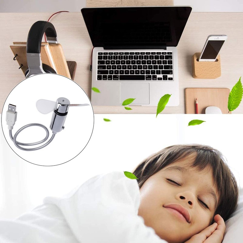 Saytay LED Clock USB Fan With Temperature Display - Portable