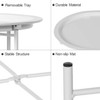 VECELO Side Table,Round Tray Table Foldable Multi-Purpose Sofa,Coffee,End,Metal Table for