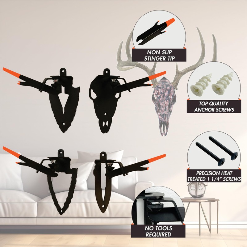 Herron Outdoors - Skull Wall Mount Hanger Hook (Archery)