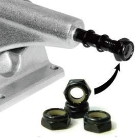 OMG! Axle Nuts for Skateboard (Skateboard) Trucks, Black (10)