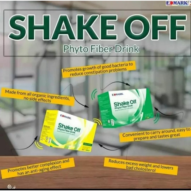 EDMARK Shake Off Phyto Fiber Drink Pandan 20gx12 Sachets