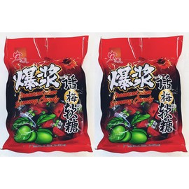 Preserved Plum Gummy Candy, Tangerine Peel Soft Candy,8.4 Oz, 2 Pack 爆浆话梅软糖