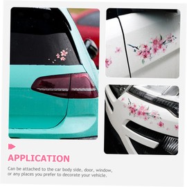 Gatuida Automotive Sticker Car Door Decal Pink Car Accessories Cherry Blossoms