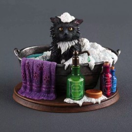 Veronese Design 5 1/2 Inch Bath Time by Lisa Parker Black Cat Animal Home Decor Statue