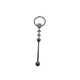 Mi:cle, Keychain, Key Ring, with Same Ball as a Pachinko Ball, Easy to See Nail Gaps, Silver