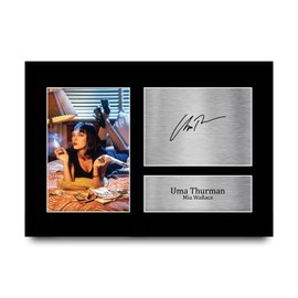 HWC Trading A4 Uma Thurman Pulp Fiction Gifts Printed Signed Autograph Picture for Movie Memorabilia Fans