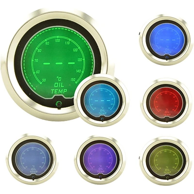 LEVANLIGHT Black 7 Color LED Display Volt Voltmeter Gauge 8~18V
