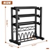 4-Tier Dumbbell Rack,1100LBS Weight Rack, Barbell Holder Bumper Plate Rack