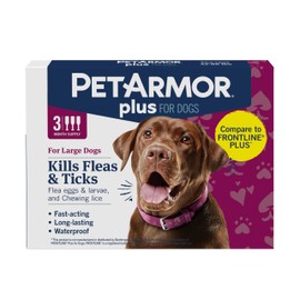PetArmor PetArmor Plus Flea and Tick Prevention for Dogs, Dog Flea and Tick Treatment, 6 Doses, Waterproof Topical, Fast Acting, Large Dogs Dogs (45-88 lbs)