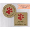 Paw Print Kraft Wedding Return Address Labels, Address Stickers (#086-KR)