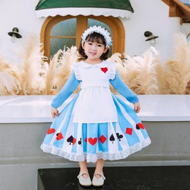 Angenster Halloween Maid Outfit, Alice, Cosplay Costume, Children's Dress, Dress, Long Sleeve, Cute, Kids, Performance Clothes, Christmas Events, Parties, Dance Costumes, Stage Princess, Disguise,