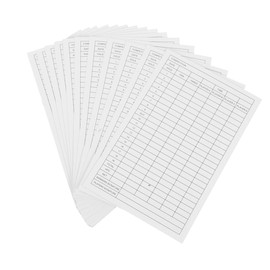 BESPORTBLE 35pcs Golf Score Tracker White Coated Paper Scoreboard for Recording Handicaps Stats Durable Golf Game Tracker for Competitive Casual Play