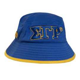 Sigma Gamma Rho Greek Letters Bucket Hat Blue/Orange