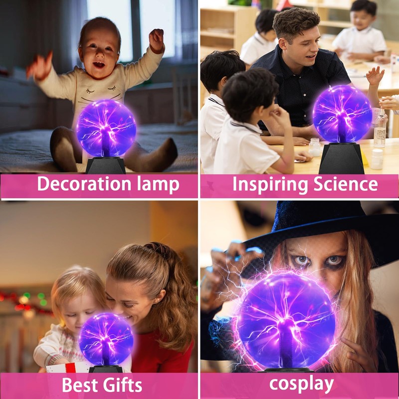 SENQIU Magic Plasma Ball, Plasma Ball Lamp, 15 cm, Electrostatic