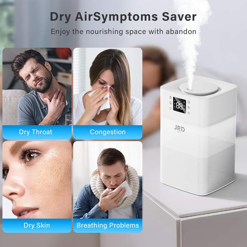 JRD 4L Humidifiers for Bedroom, Cool Mist Humidifier for Large
