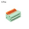 sourcing map 5 Packs PCB Spring Terminal Block Connector KF141V