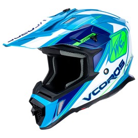 Adult Motocross Helmets ATV Dirtbike BMX MX Offroad Adventure UTV Helmets DOT Approved (Light Blue Green, XL)