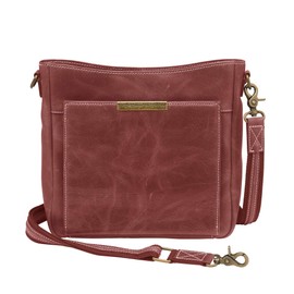 Gun Tote'n Mamas womens Bag Concealed Carry Distressed Buffalo Crossbody Organizer by Gun Tote n Mamas Red , Red, Medium US