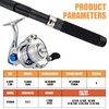 Fishing Rod Reel Combo 2PCS 6.89FT Telescopic Fishing Pole with