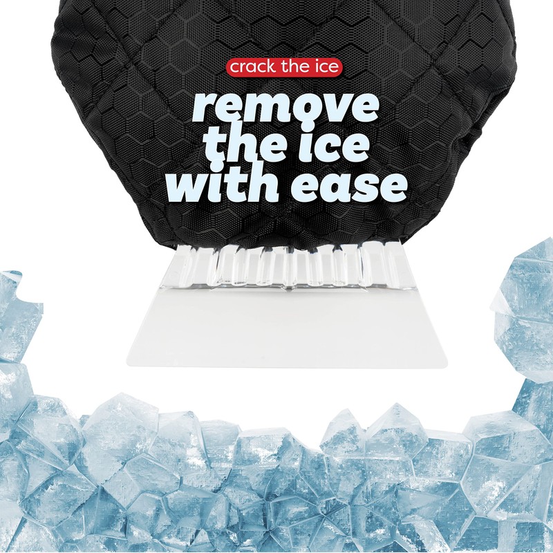 SCRUBIT Ice Scraper with Glove - Car Windshield Scraper for