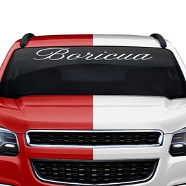 Sticky Creations Boricua Decal Sticker Windshield Window Vinyl Graphic Banner Rear Back Car Truck SUV Vehicle Script Cursive 36"x4.25"+ (Font-Altogscr)