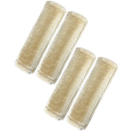 BELINOUS Faux Sheepskin Seat Belt Cover, Soft & Comfortable Seat Belt Shoulder Pad, Thick Car Seat Belt Cushion, Seat Belt Neck Protector for Kids Adults 4 Pack (Beige)