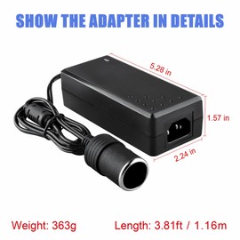 CJP-Geek 96W Power Converter 110-240V AC to 12V 8A DC Power Adapter Car Socket Power Supply Replacement for Portable Cooler Warmer, Air Compressor, Heated Seat and Other DC