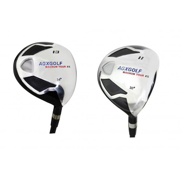 AGXGOLF Men's Magnum 11 + 13 Fairway Utility Woods Set: