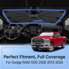 Windshield Sun Shade Umbrella for Dodge RAM 1500 2013-2026, Foldable