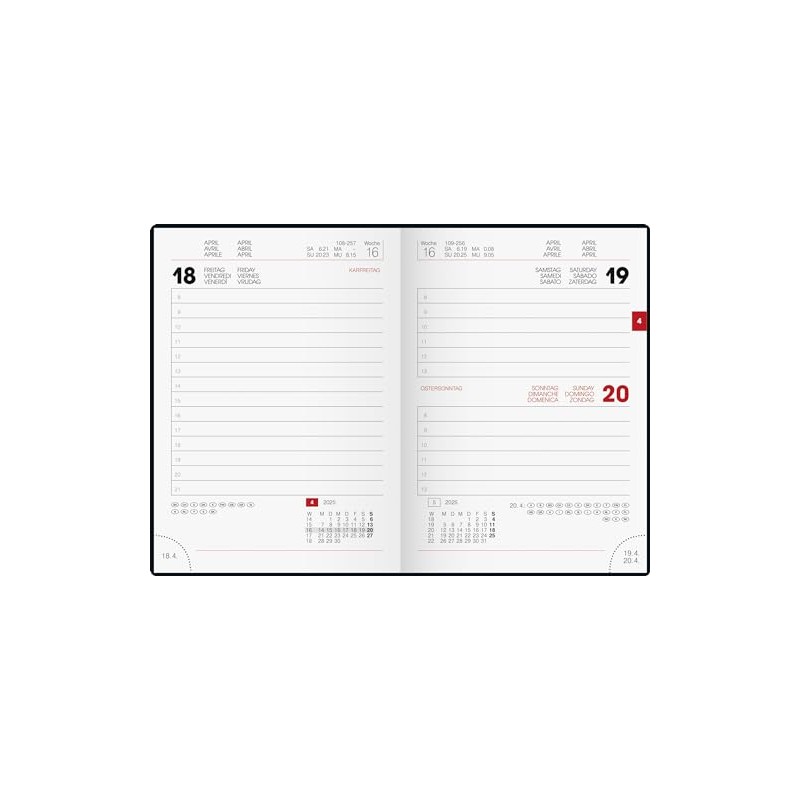 BRUNNEN Pocket Diary Model 736 (2025) "Nature", 1 Page =