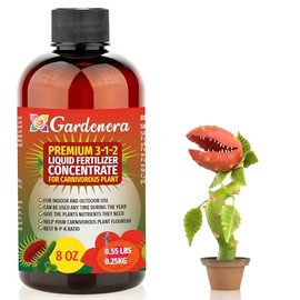 Premium Liquid Carnivorous Plant Fertilizer - 3-1-2 Concentrate for Indoor Plants and Flowers by Gardenera | Organic Plant Food for Carnivorous Plants - 8oz