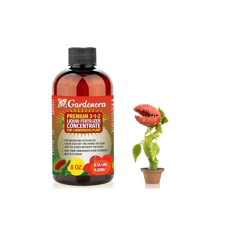 Premium Liquid Carnivorous Plant Fertilizer - 3-1-2 Concentrate for Indoor