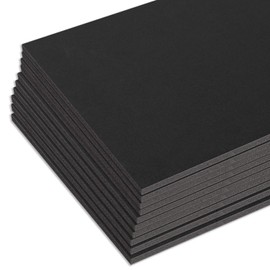 Mat Board Center, Pack of 25 Foam Core Backing Boards 3/16" (11x14, Black)