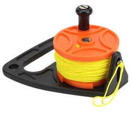 Dive Reel with Thumb Stopper, Portable Scuba Diving Reel Kayak Anchor 150ft, Multi Purpose Dive Reel, for Cave and Wreck Exploration/Recreational Diving/Spear Fishing, with Stop Switch(#4)