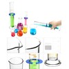 QWORK Lab Glassware Set, Beaker Flask Cylinder Set, 9 Pieces