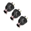 3Pcs American 3 Pole Plugs Compact Plastic Anti Loose Portable
