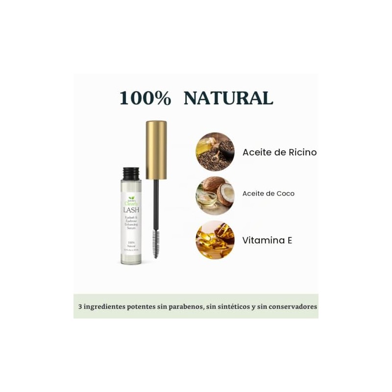 Isabella's Clearly LASH: Suero Natural de Crecimiento para Pestañas y