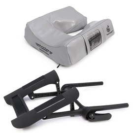 Master Massage Universal MusicMaster Ergonomic Dream Face Cushion and Deluxe Adjustable Ergonomic Dream Face Cradle Set - Massage Table/Massage Chair Headrest Platform Set (Dove Grey)