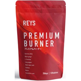 REYS PREMIUM BURNER 120 tablets (approximately 30 servings) Supervised by Rei Yamazawa Contains 8 carefully selected ingredients Garcinia (HCA), Black ginger, Carnitine, Long pepper, Alpha lipoic acid, Caffeine, Niacin, Pantothenic acid