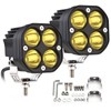 BMPUG 2 Pack Led Pods Light Bar, Yellow 3" 40w
