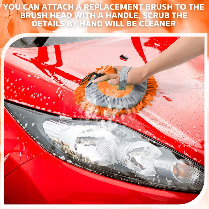 Layhit 5 Pcs Car Wash Mitt Set, Brush Not Included,
