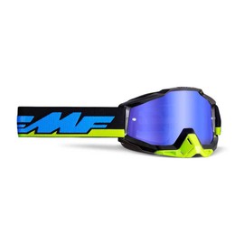 FMF PowerBomb Talladega MX Offroad Goggles Black/Purple w/Blue Mirror Lens