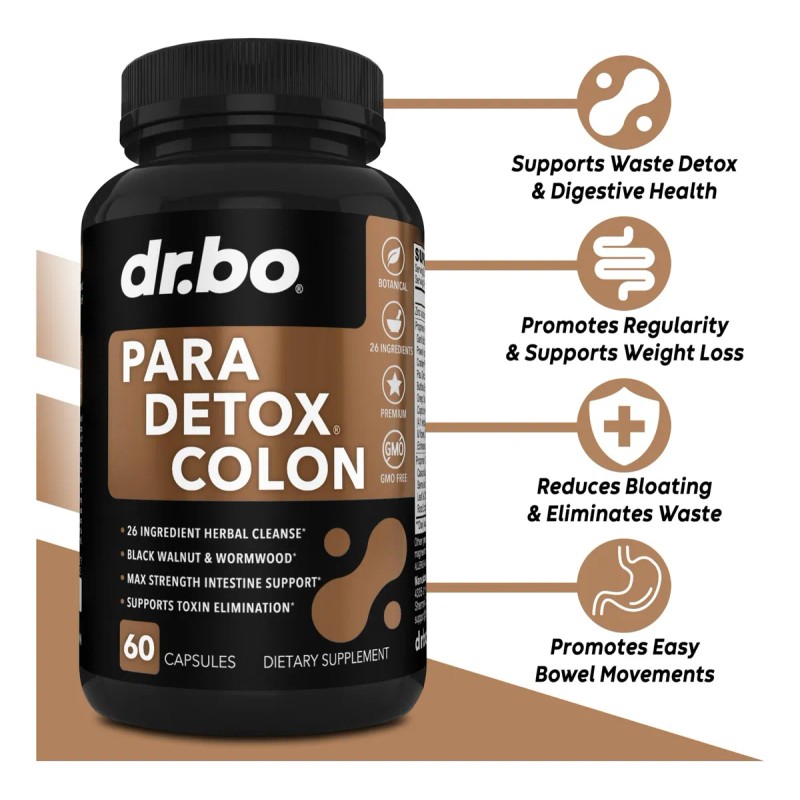 Dr. Bo Pastillas Detox Colon Natural 60 Cápsulas