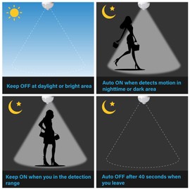 Aluxcia E26 PIR Motion Sensor LED Bulb, E26 Medium Base Motion Detector Light Dusk to Dawn Auto On/Off LED Night Light for Yard, Stairs, Garden, Carport and Storge Room Daylight 6000K, 2-Pack